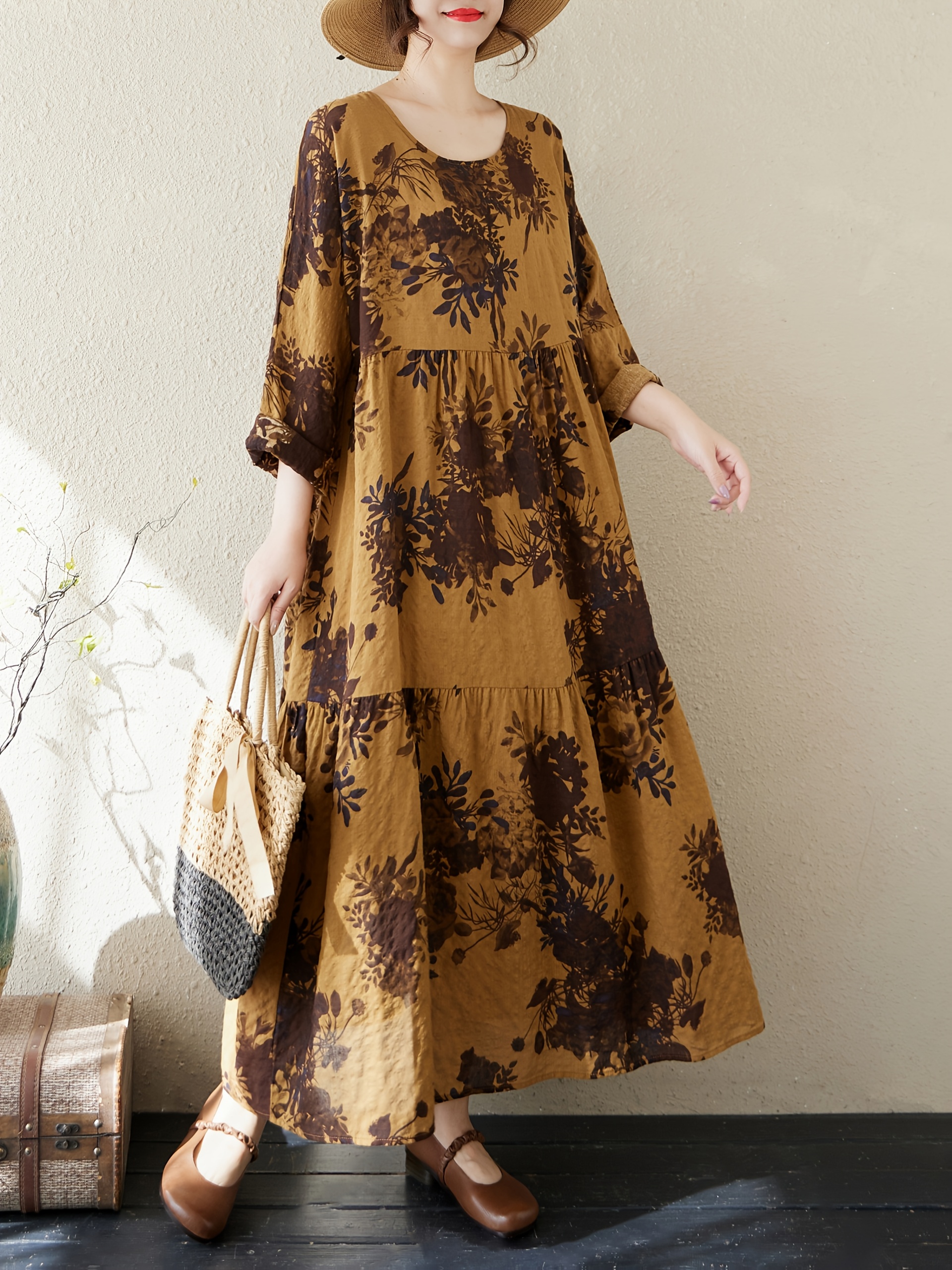 plus size plus size 2024 autumn plus size womens floral - Temu United Arab  Emirates