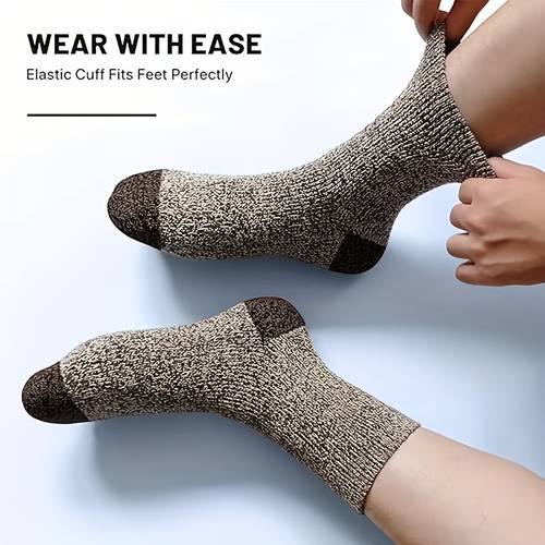 10 pairs thickened hiking thermal socks moisture wicking odor resistant soft calf boot socks multiple colors machine washable ideal for hiking daily wear office use unisex perfect gift option cozy winter socks for cold weather
