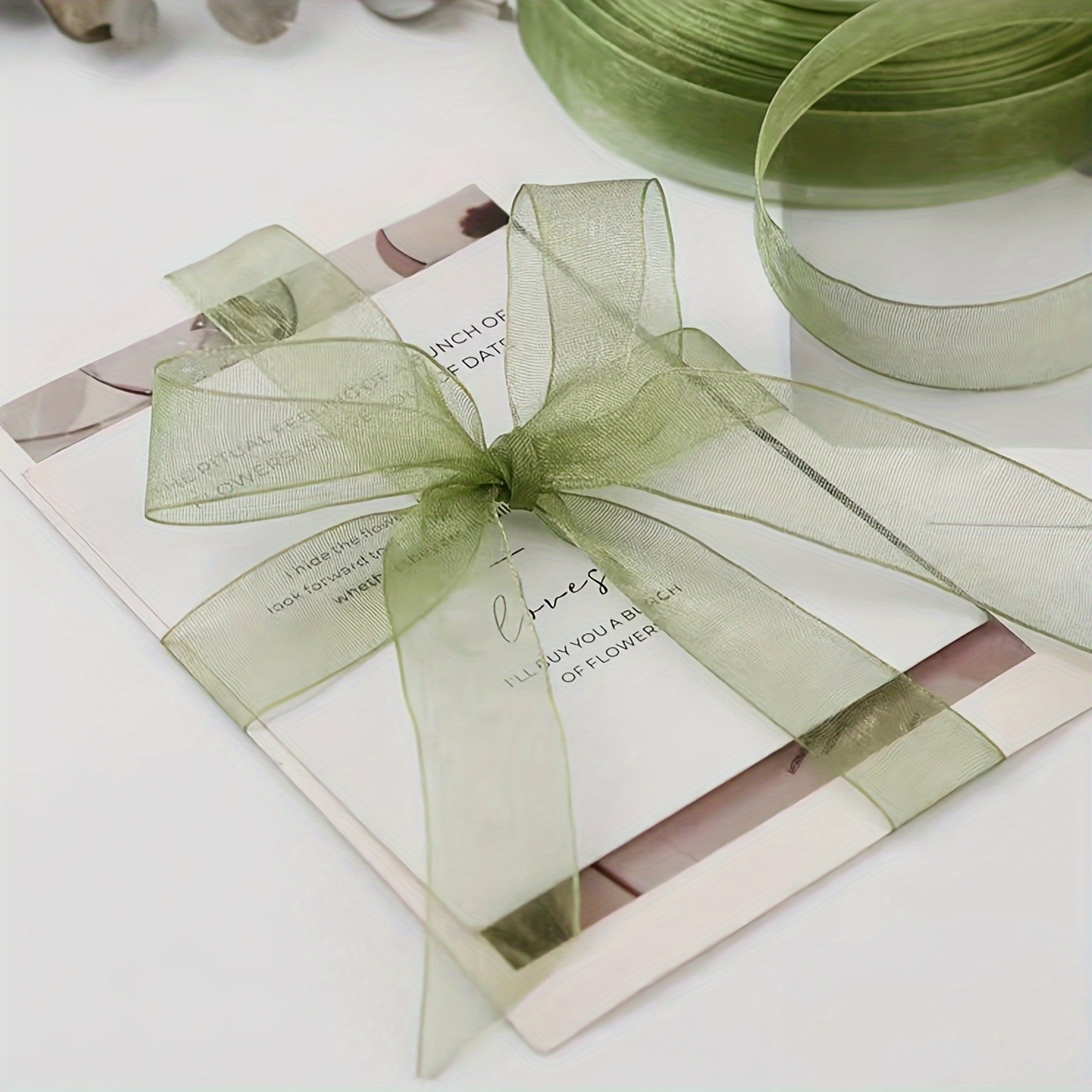 Lot De 4 Rouleaux De Ruban En Organza - 4 Cm X 24 M