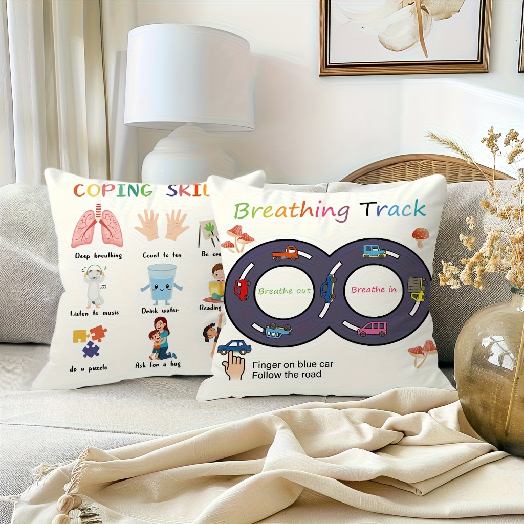 4 Pack Sun Inspirational Pillow Covers - 18x18 Inch Positive Affirmation Girly Decor