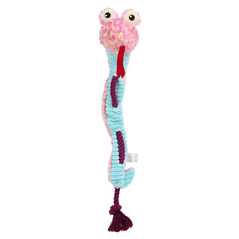 TEMU Pet Plush Rope Knot Sound Toy, Cute Design, Indoor Training Interactive Boredom Chewing Toy For Dogs, Built- Bag, Durable Rope Knot Toy, Perfect