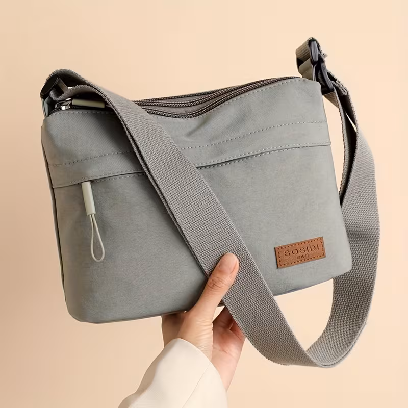 womens large capacity crossbody bag with multi layer zipper closure and adjustable shoulder strap versatile as an adjustable single shoulder bag casual handbag for or office commuter bag for work shopping parties and multi scene use Product details 1