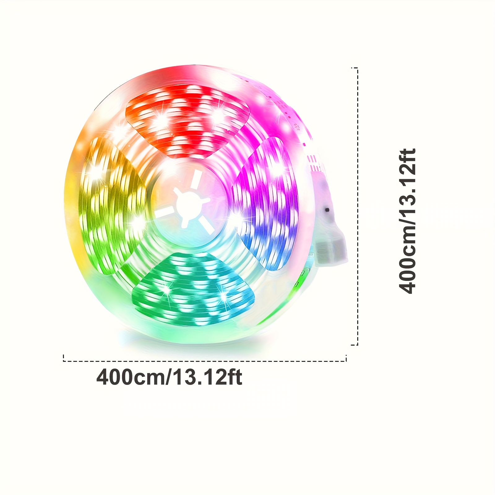 TEMU 13.12ft Led Tv Light Strip Designed For Televisions Between 45 And 75 Inches, Featuring Rgb Color-changing Capabilities, Remote Control
