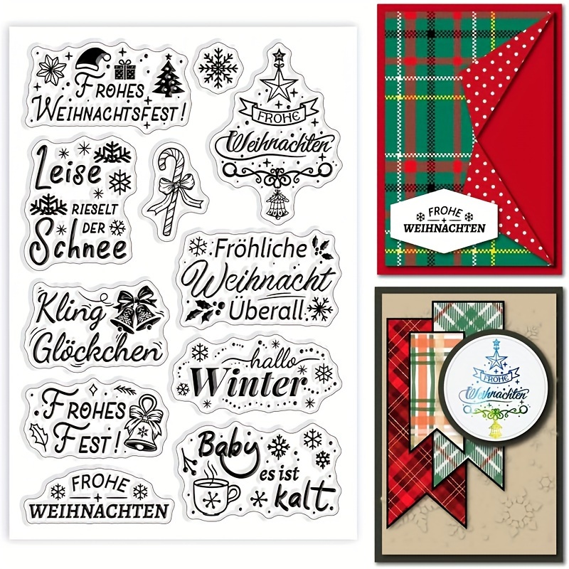 

1pc Christmas Clear Stamps Set For Scrapbooking And Card Making, Pvc Transparent Stamping Tools For Journaling And Diy Holiday Home Decor