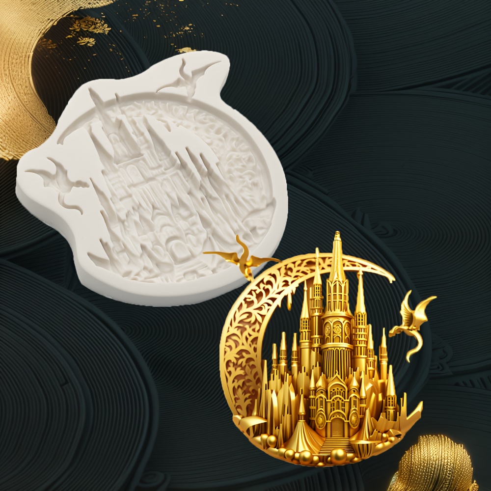 

Fantasy Castle Cake Tool: Resin Silicone Mold For Fondant, Chocolate, And Clay - Seas Embroidery