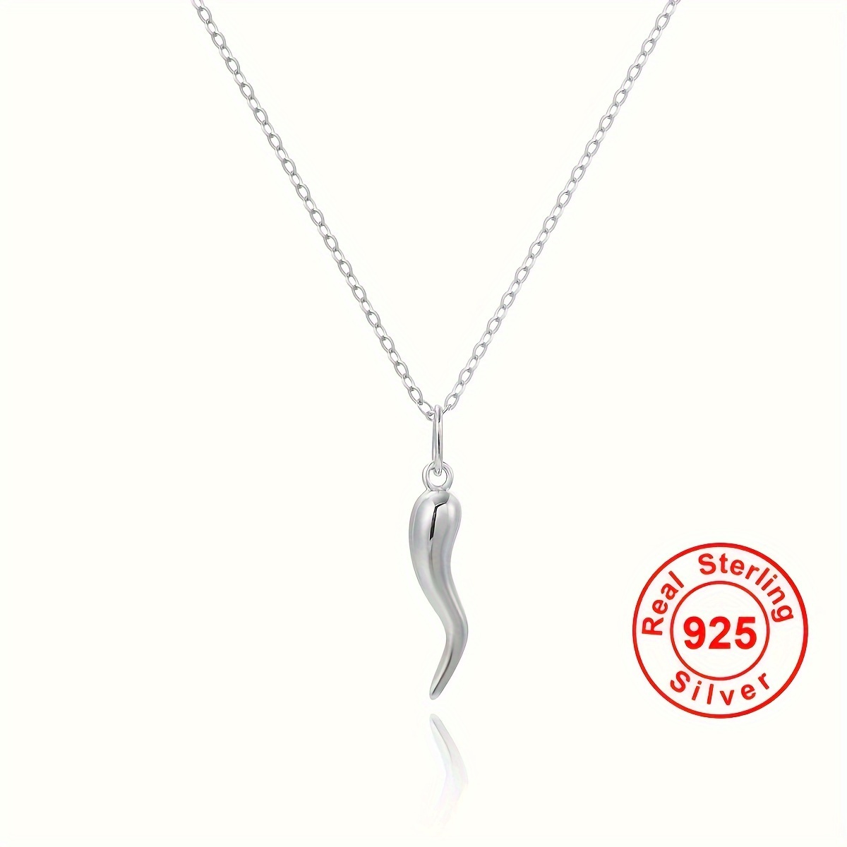 TEMU 925 Sterling -border E-commerce Popular Accessory, Italian Corner Pendant Chain Woman, Corner Pendant Fashionable And Simple Temperament