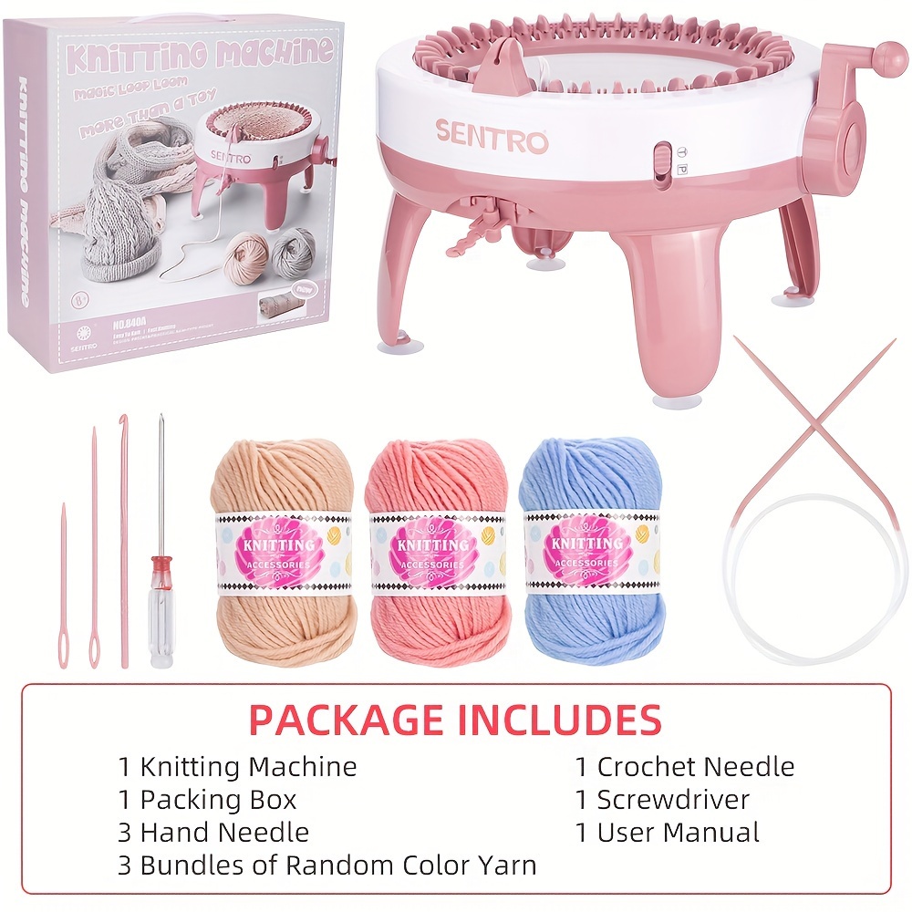 TEMU Sentro 40-needle Knitting Machine, Diy Knitting Scarf Hat , Knitting , , No ,