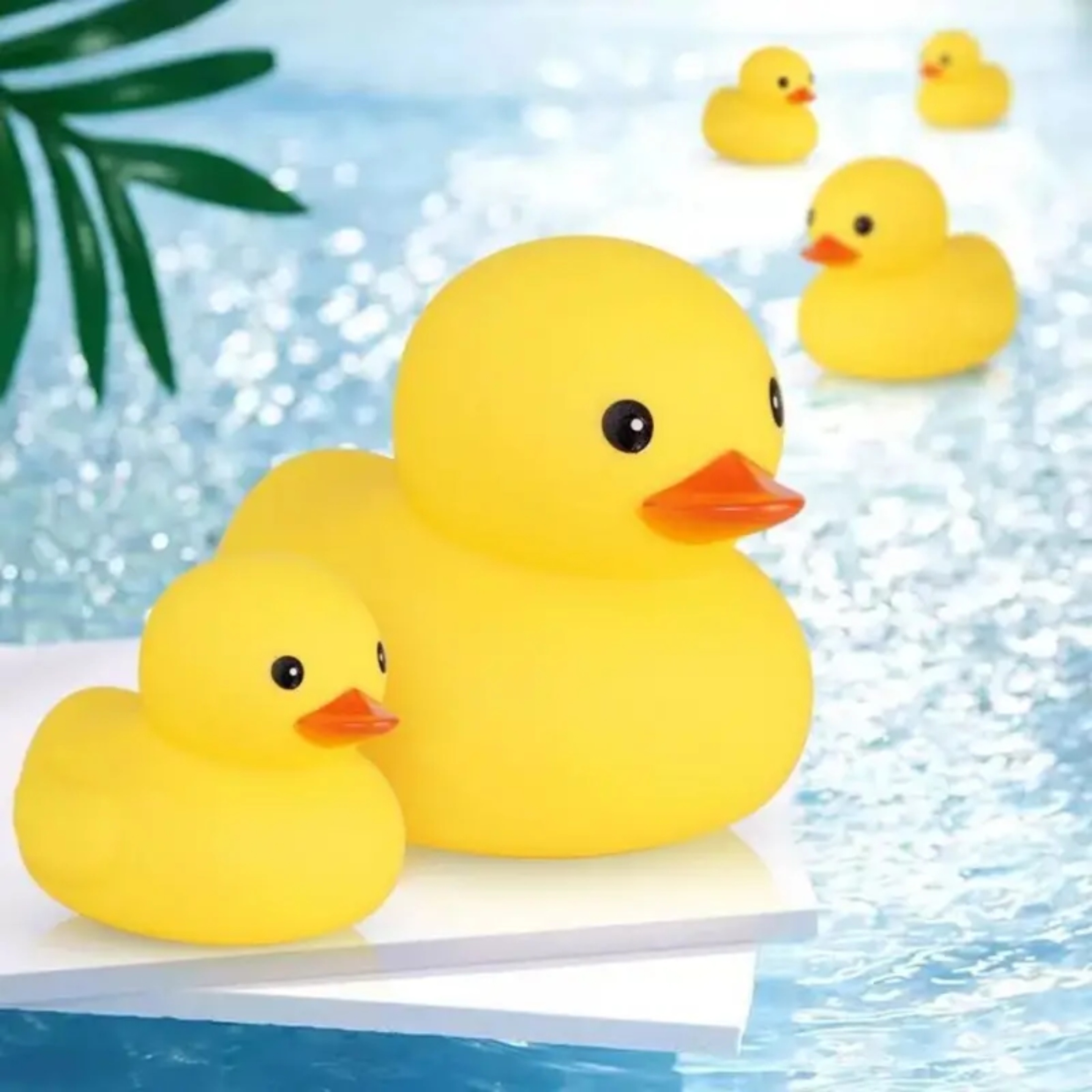 6pcs Adorable Yellow Rubber Ducks - Durable PVC, Perfect for Bath & Pool Play, Fun Water Toys for Youngsters, Pool Toys