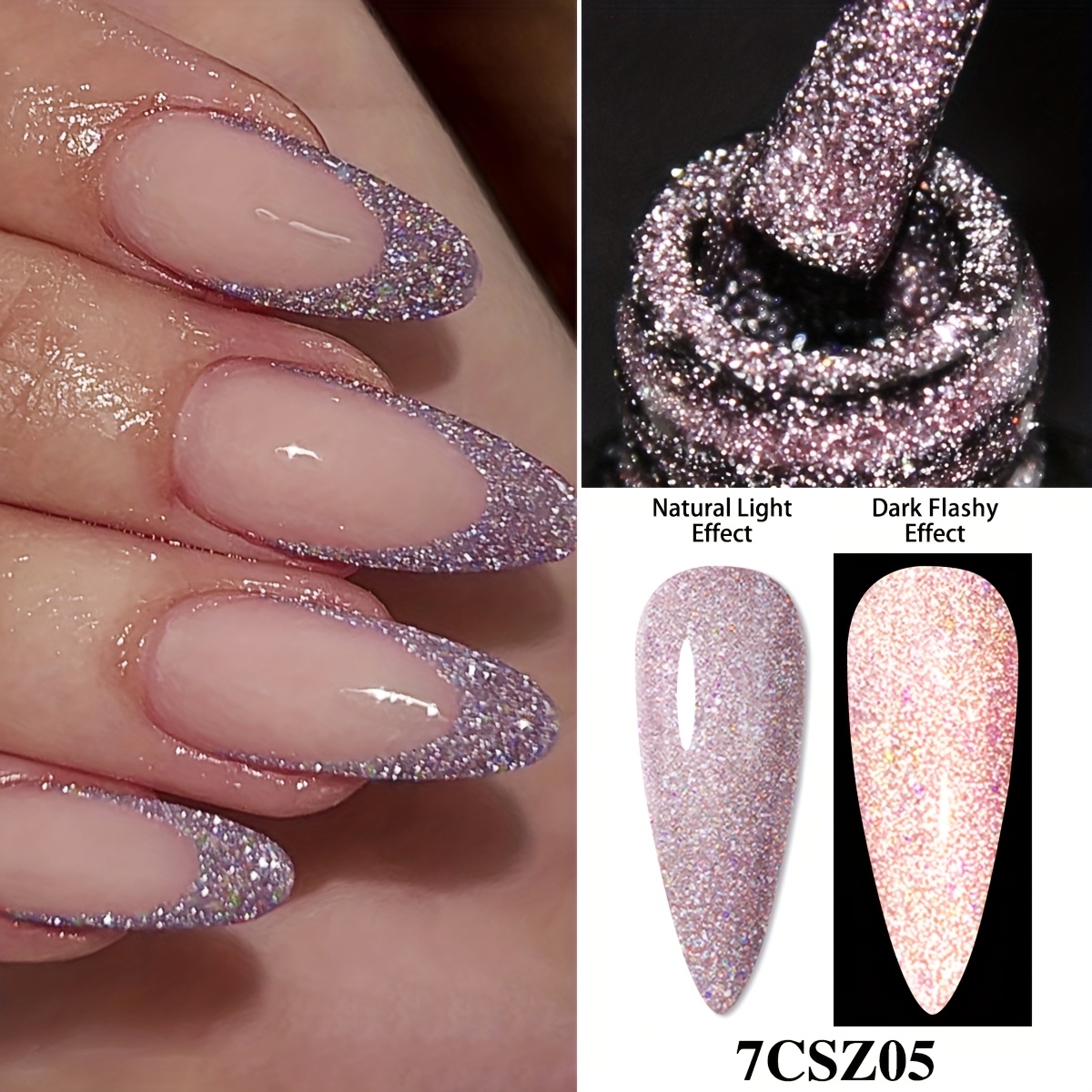 Image of Miqh 1 Color 7ml Halloween Theme Explosion Glitter Gel Nail Polish Set, Reflective, Sparkling, Led Soakable - Perfect For At Home Or In