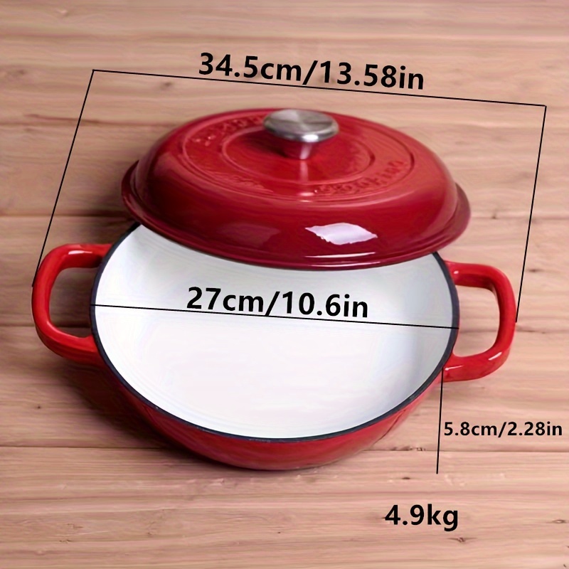 versatile non stick cast   enamel   for seafood soups ideal for home kitchens details 2