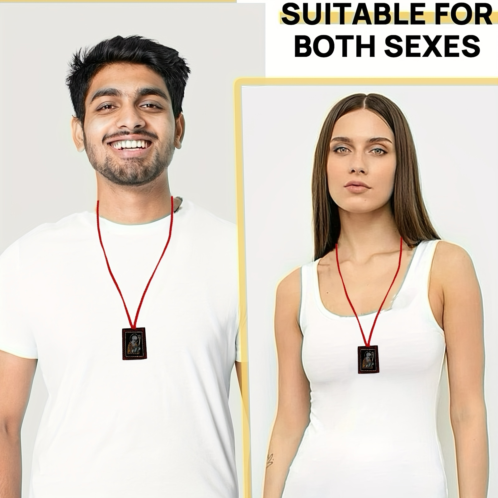 St Benedict Corded Red Scapular Necklace
