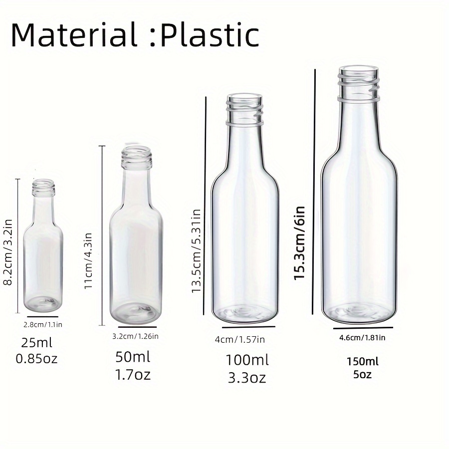 Conjunto 36 Botellas Mini Licor Botellas Plástico Vacías - Temu