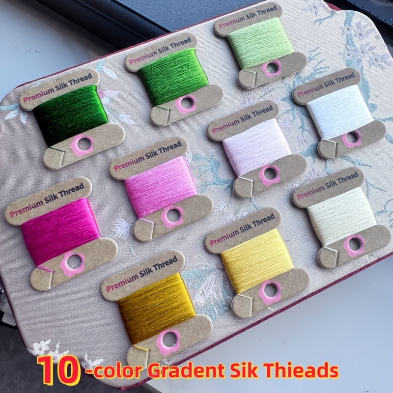 10pcs Premium Silk Thread Set for Embroidery