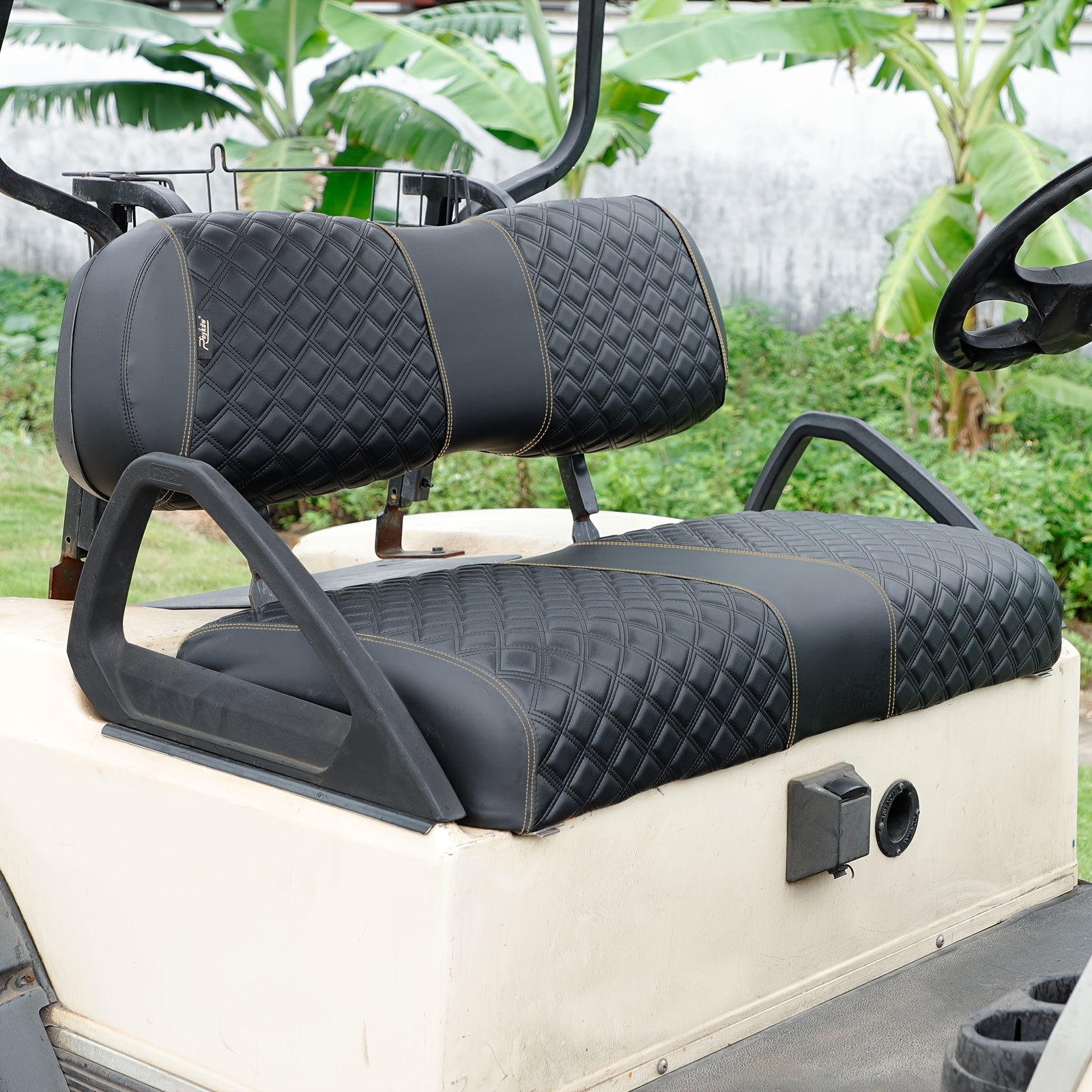 TEMU Kit de Housses de Siège de Golf Cart, Compatible avec DS Siège , Coussin de Siège Arrière Universel - Plus Doux et Confortable