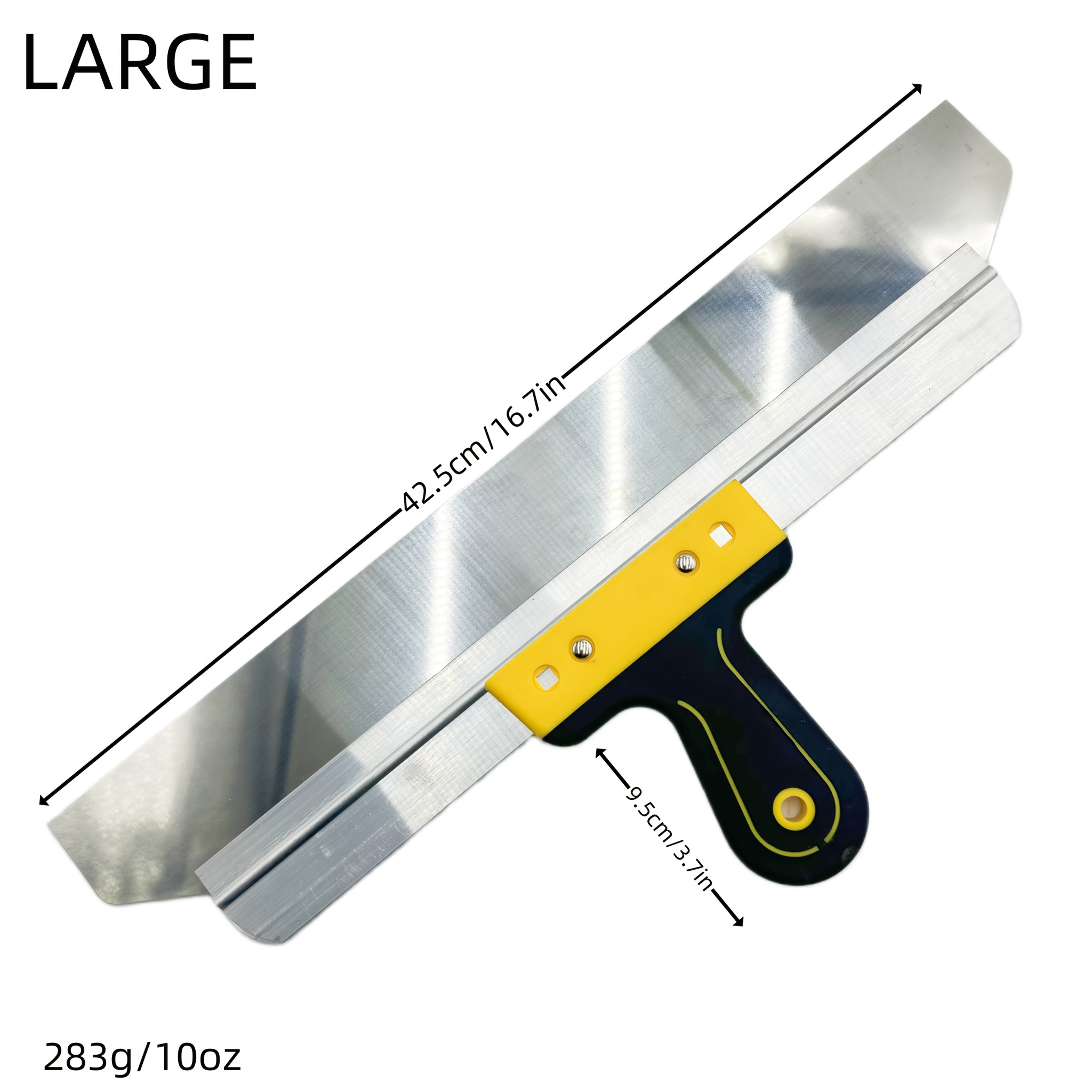 Stainless Steel Aluminum Alloy Hand-held Putty Scraper Leveling Scraper, Wall Mortar Putty Leveling Artifact, Decoration Coating Brush