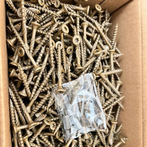 item picture 4 8 deck screws 8 10 wood screws rust resistant exterior epoxy coated outdoor decking screw torx drive head deck screw t25 star bit included brown