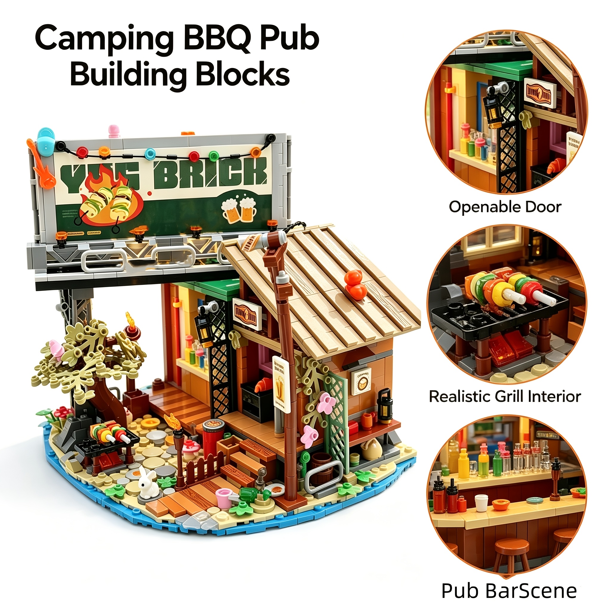 1108pcs Forest Tavern Assembly Blocks