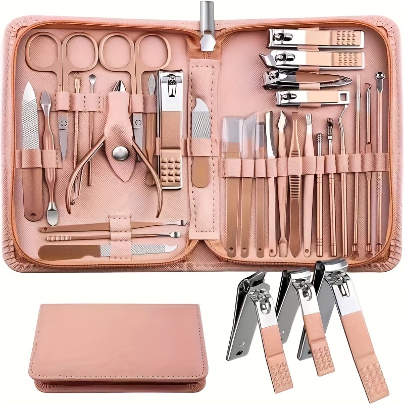 30 in 1 luxury manicure kit professional nail care tools set unscented non electric ideal for office home travel no battery required does not include nail glue or powder details 0