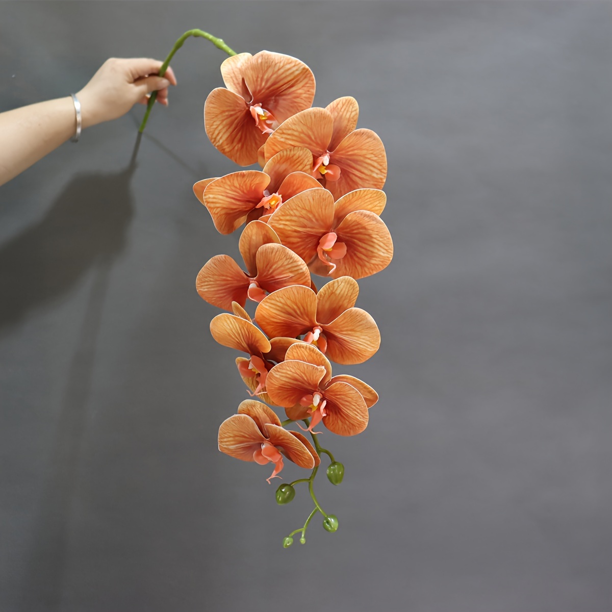 

9 Flower Phalaenopsis Orchid Arrangement - Wedding And Engagement Decor, Plastic Material, Decoration