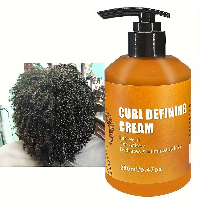 

Crème anti-frisottis de 280 ml pour tous les types de boucles - Hydrate, lisse et définit les cheveux - Parfait pour les femmes et les hommes