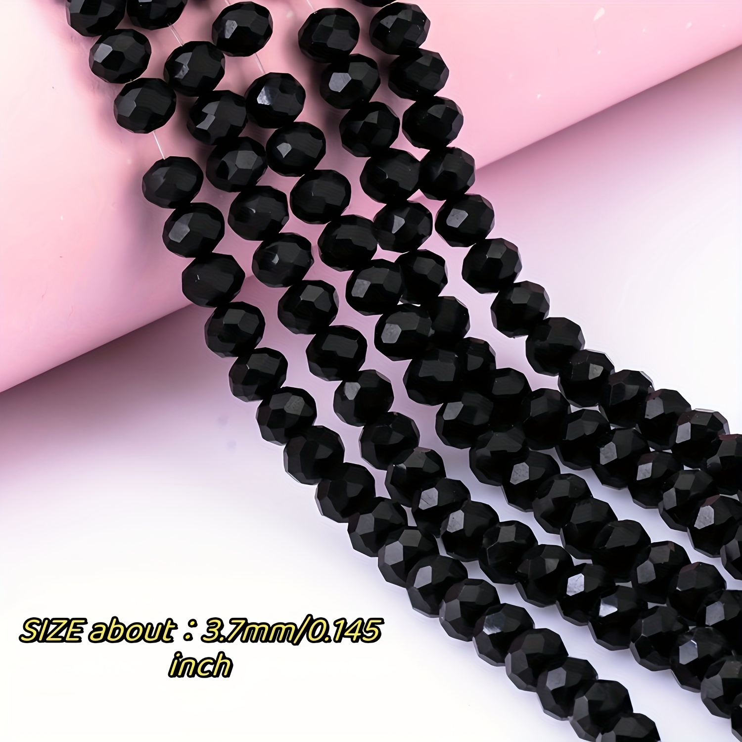 

140/400/700/1400pcs 4mm Multi- Glass Beads Round Spacer Beads Black Beads For Jewelry Making Diy Handmade Necklace Bracelet Earrings Wind Chime Light Ornaments