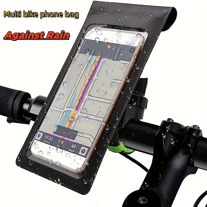 

Waterproof Bike Phone Mount Bag, 360° Rotatable Motorcycle Smartphone Holder, Universal Handlebar Compatible For 4"-6.7" Phones, Rainproof Cycling Pouch With Full Phone Access For Face/touch Id