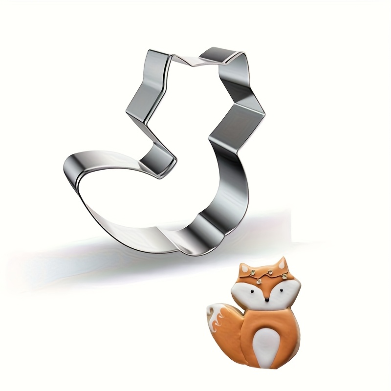 Image of Hardware Stainless Steel Cartoon Zoo Fox Biscuit Mold Cake Cookie Cutter