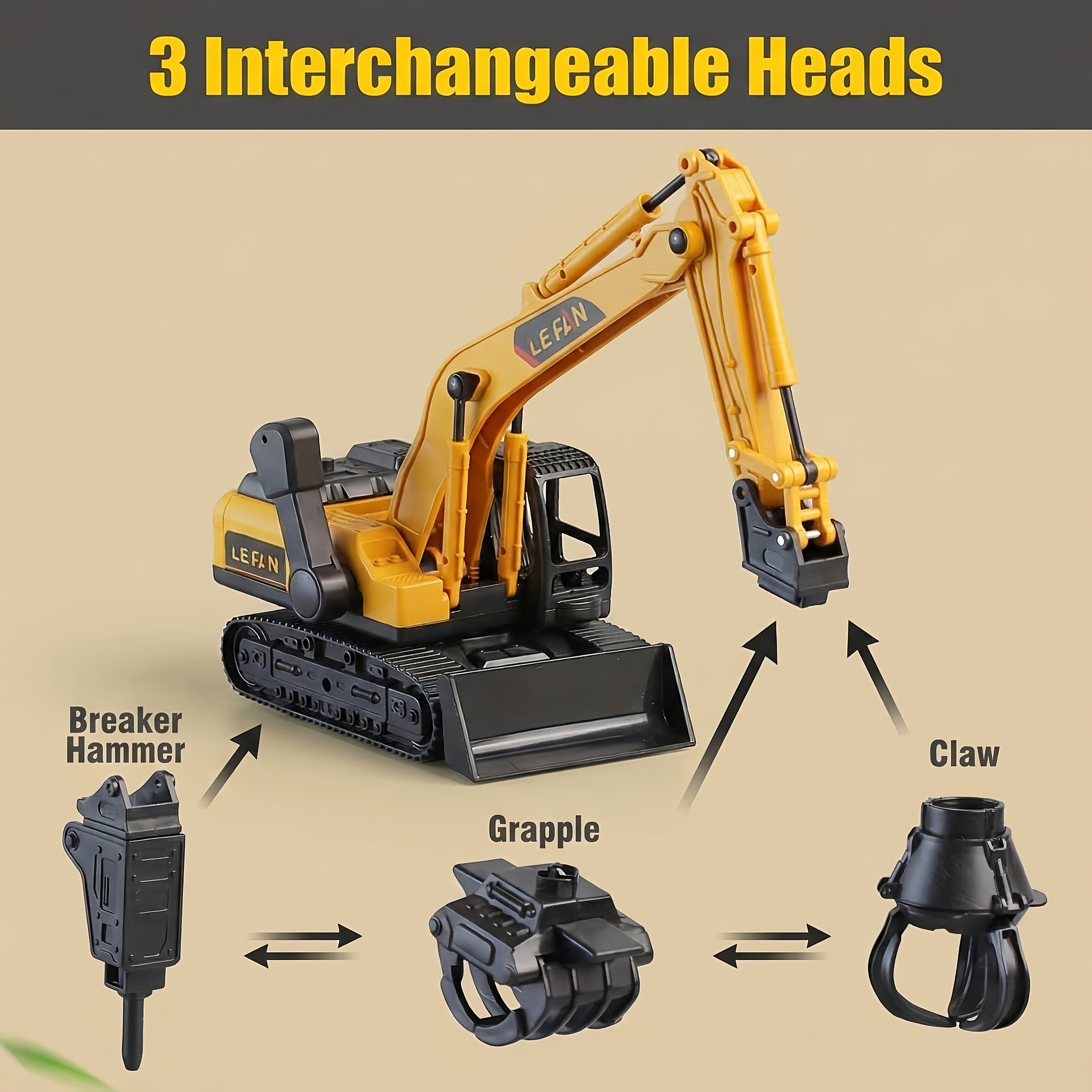 Jouet Pelleteuse Friction 2 En 1 Avec Bulldozer – Mini Véhicules Chantier ABS – Dès 3 Ans – Cadeau Anniversaire