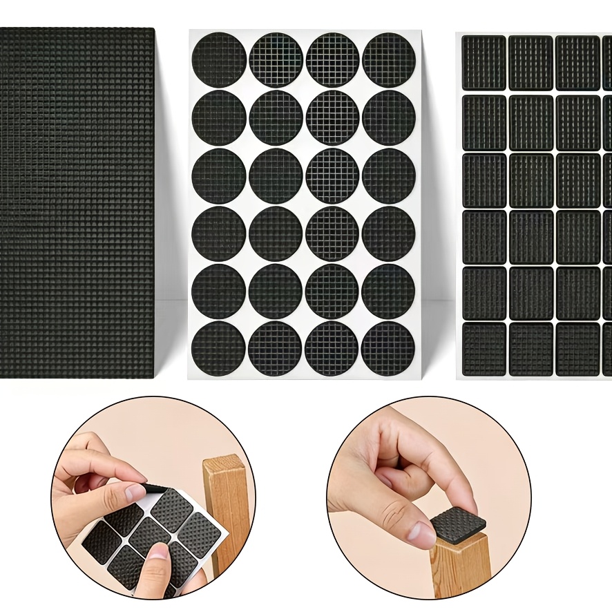 TEMU Lot de 49 patins de protection antidérapants en EVA autocollants pour meubles, protection de sol pour pieds de chaise, canapé, table, , prévient