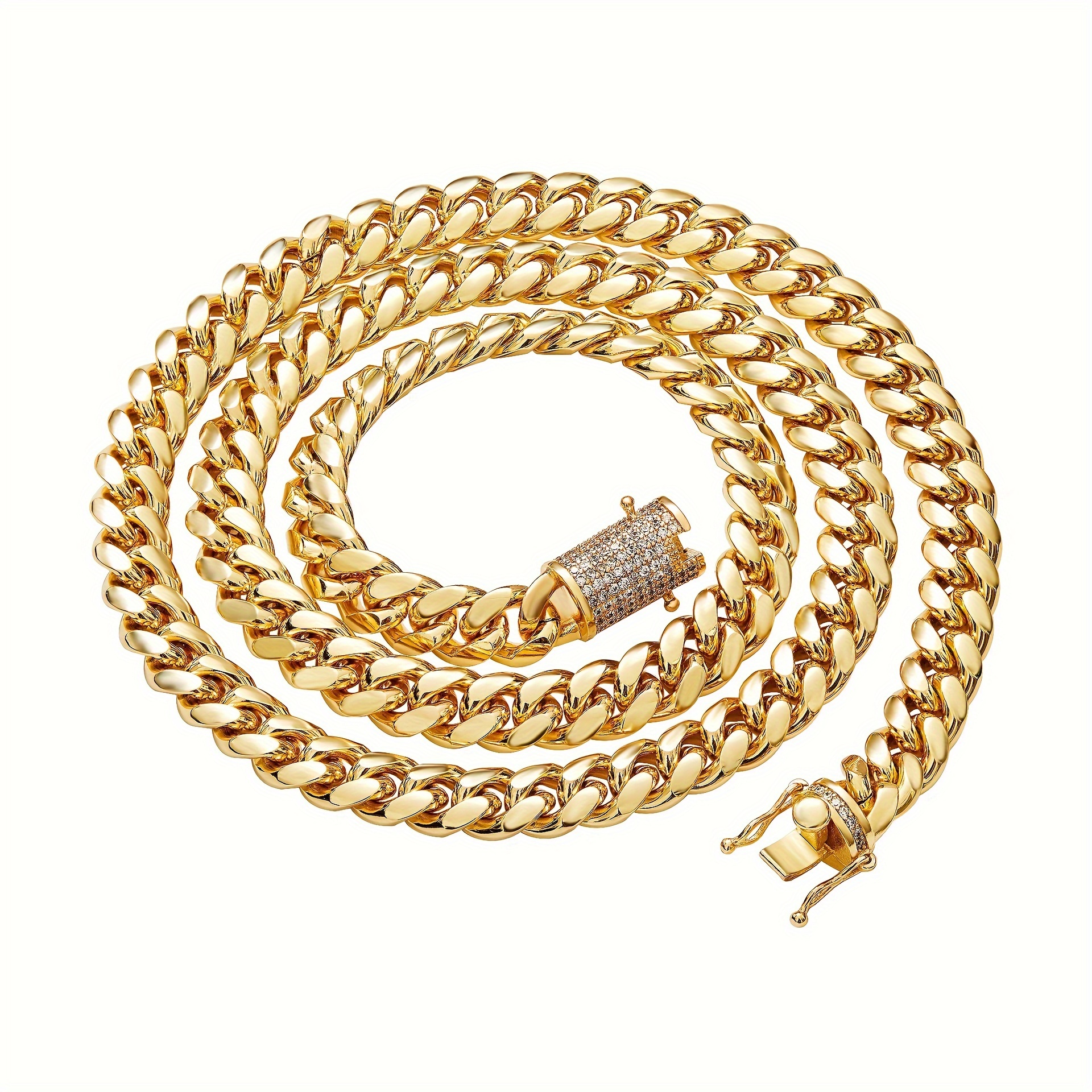 

Men's Fashion Stainless Steel Golden Chain Necklace