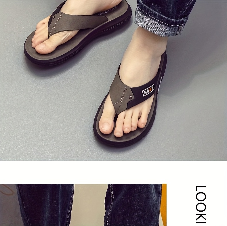 mens high end flip flops for summer designed for casual wear featuring odor slip and a soft sole for feel Product details 15