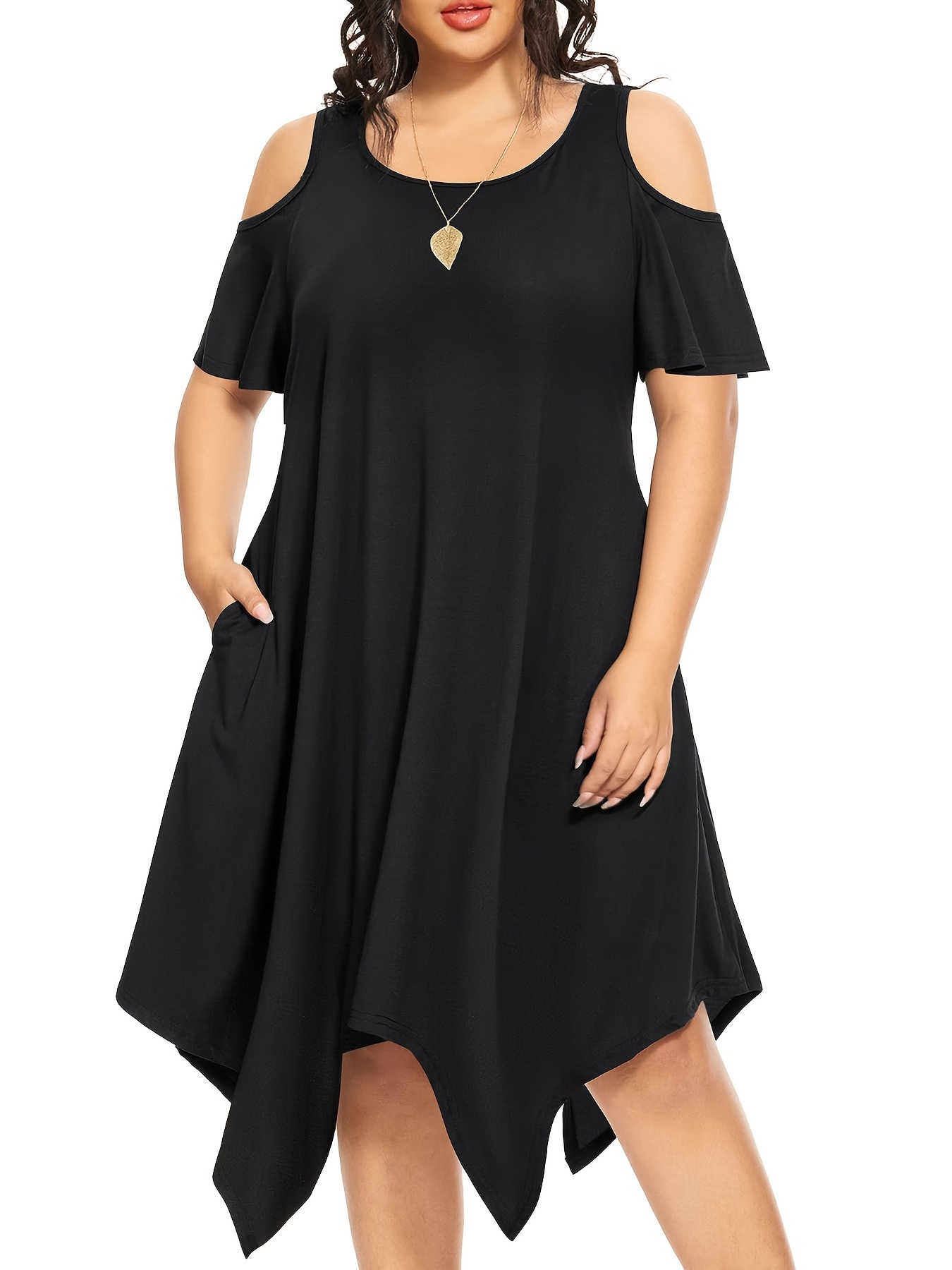 90s dress up couple ideas Women Plus Size Loose Solid Sleeveless Pocketed A-Line Dress main image 0