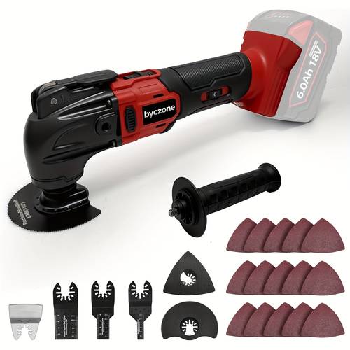 oscillating multi tools compatible for 18v battery multi use grinding tool 4 angle 6 variable blade design with 22pcs accessories for sanding