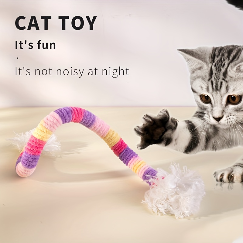 

Interactive Plush Cat Toy - Bite-resistant Rope For Chewing & Play, No Batteries Required