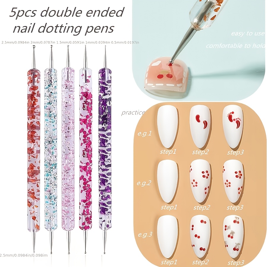 10pcs Nail Dotting Tools Kit with Brushes