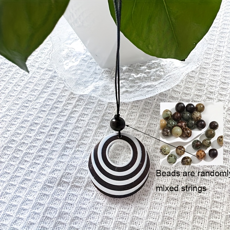 Image of A Percy-style Wooden Necklace With Fashionable Zebra Print, With Daily Clothing And Party Additions
