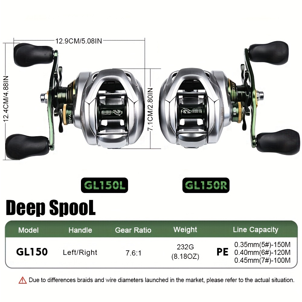 Baitcasting Fishing Reels Nylon Frame High Gear Ratio Magnetic  Braking Carbon Fiber Drag Low Profile Baitcaster Fishing Reel Casti