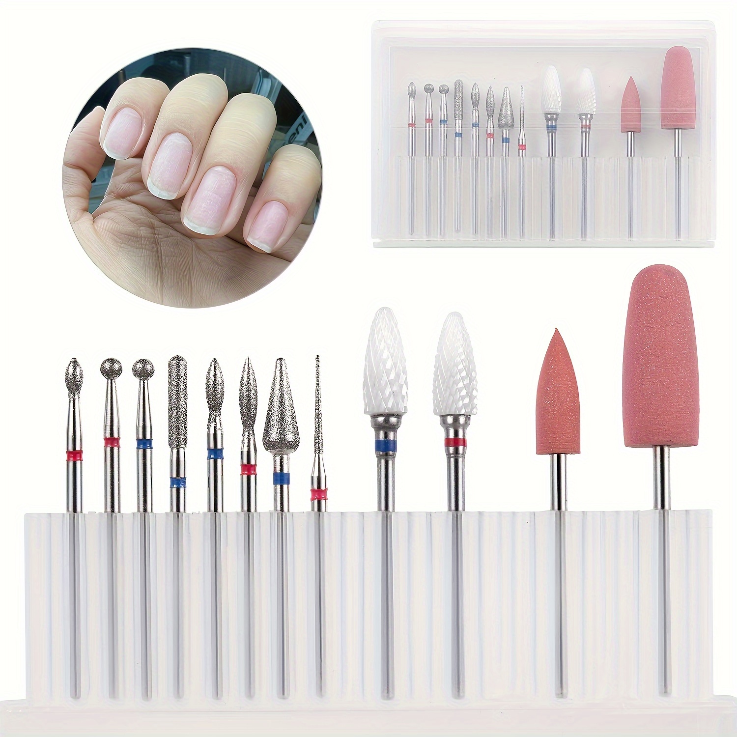 

12pcs Set, Steel, & , -free, For & Pedicure - Includes Buffing & Callus Remover , -end