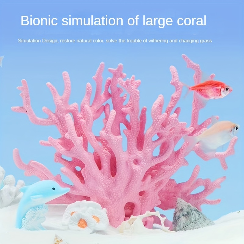 Angoily Fish Tank Coral Ornaments Fish Tank Plants Crushed Coral for  Aquarium Fish Tank Coral Decorations Aquatic Turtle Tank Accessories Fish  Decor