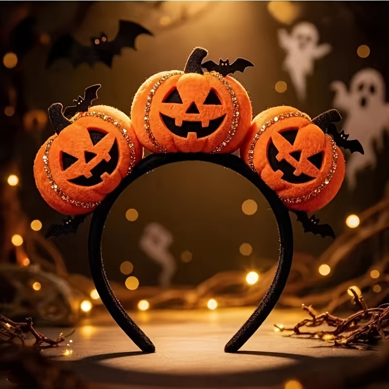 TEMU European And Halloween Pumpkin Headband With A Whimsical And Cute Bright-line , Suitable For Holiday Costumes And Party Photo Shoots