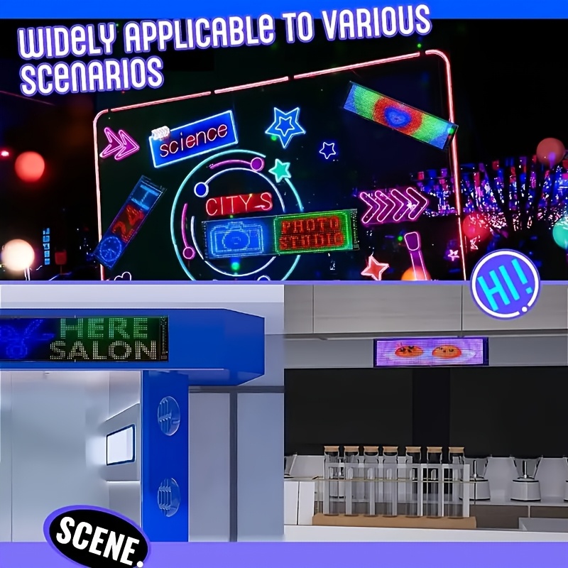 RGB LED Double Row Programmable Scrolling Flexible Display