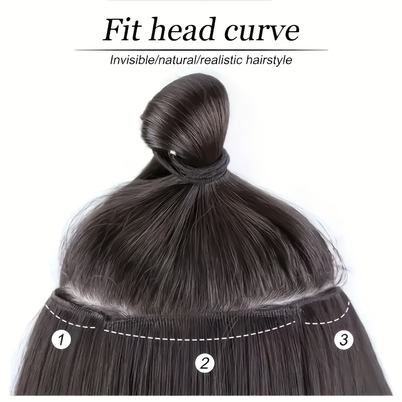 elegant womens 3pcs set   hair extensions clip in wig pieces soft and fluffy lightweight texture seamless design suitable for all hairstyles   daily wear and parties details 2