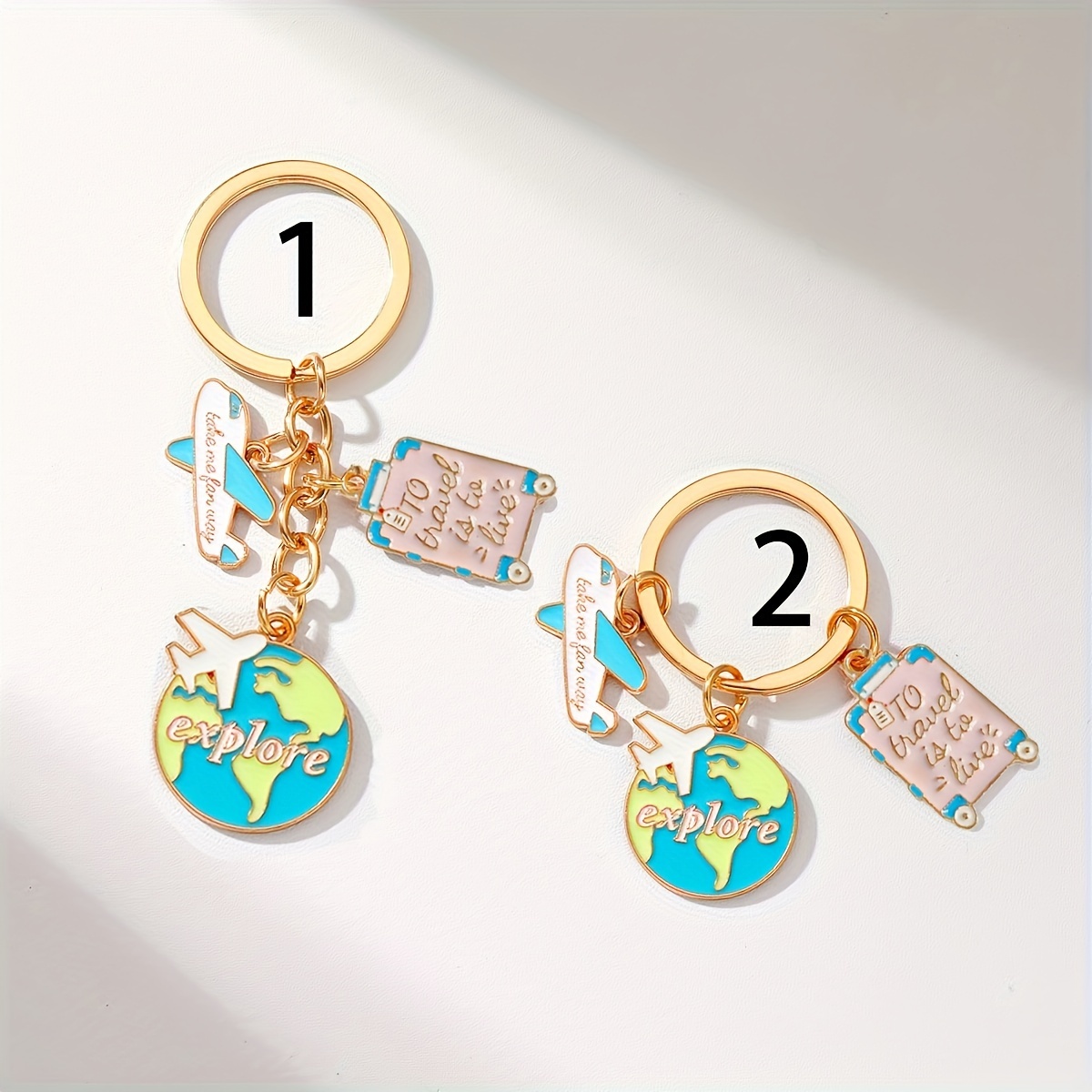 

Iron Alloy Keychain Set, 1pc, & Pendants, Key For Men, Luggage Tag , Diy - Keyring