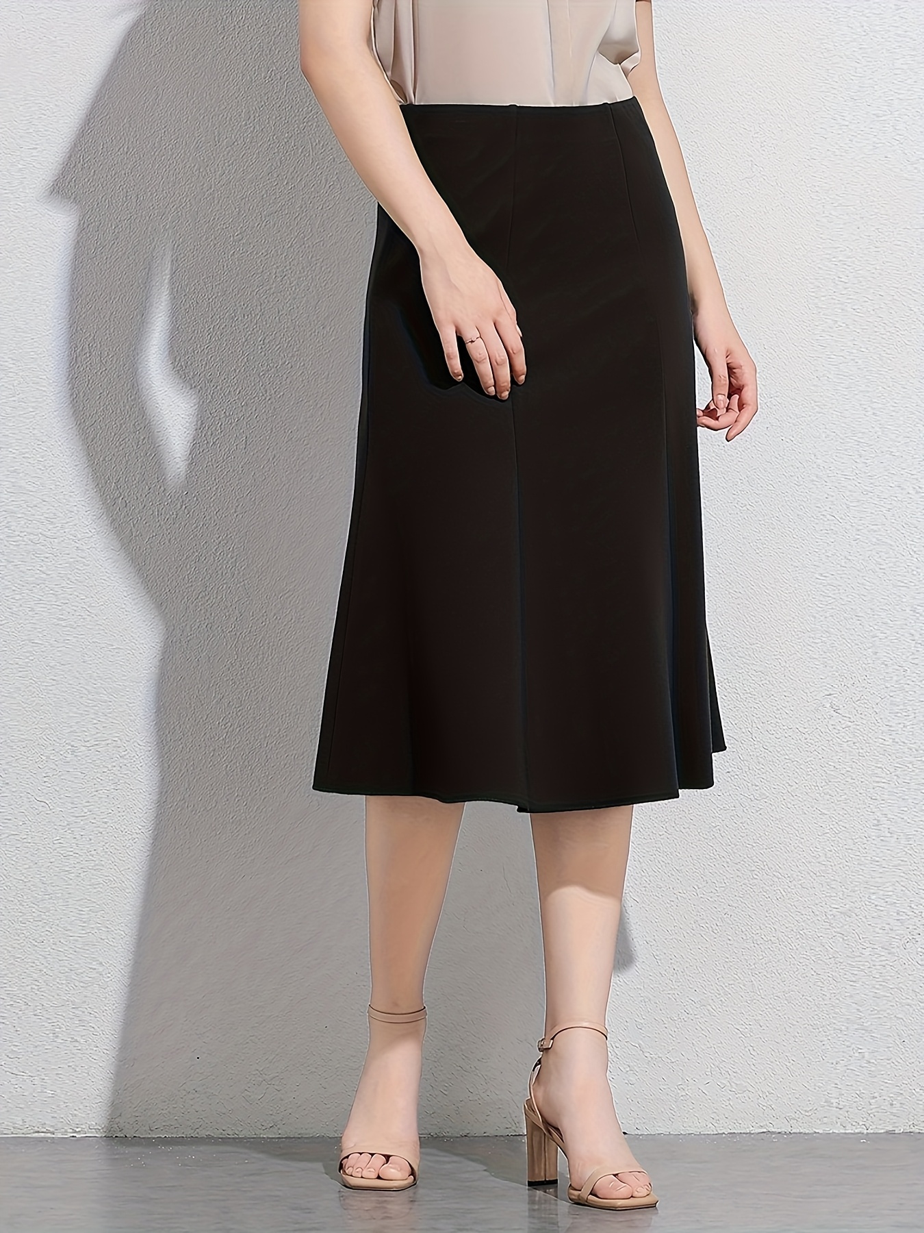 knee length curve skirt（470HS881