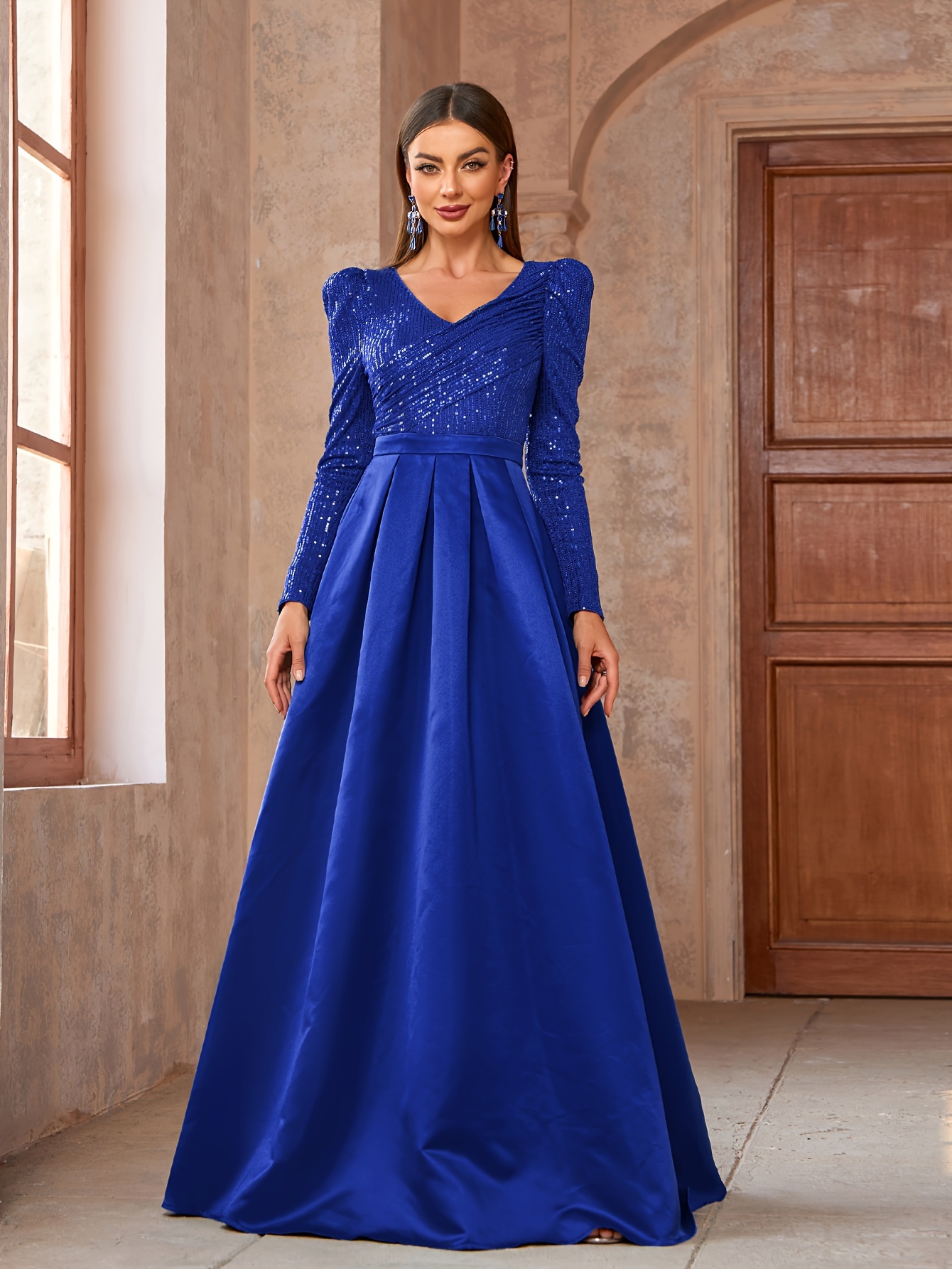 Formal Long Sleeve Dresses Australia Flowy Floor Length Formal