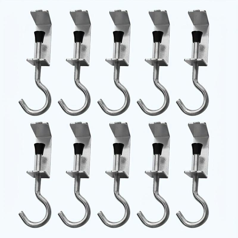 TEMU 2/4/10pcs Heavy Duty Metal School Bag Hook, Adjustable Dorm Room Furniture Desk Hanging Bag Hook, 110lbs Capacity Backpack Special Rack, Desktop