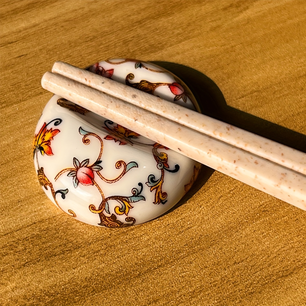 4PCS Ceramic Cute Tomato Chopsticks Rest Creative Fruit