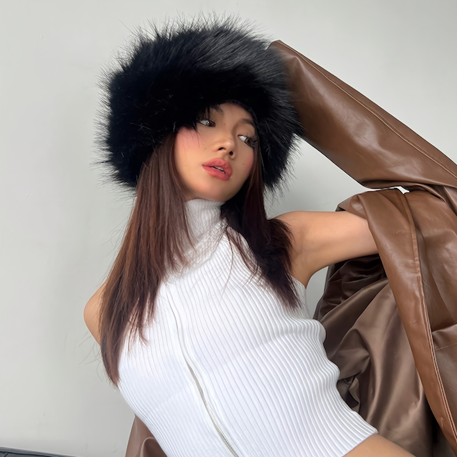 

Fur For Women - , Non-stretch Polyester Hat Lining - For Christmas &