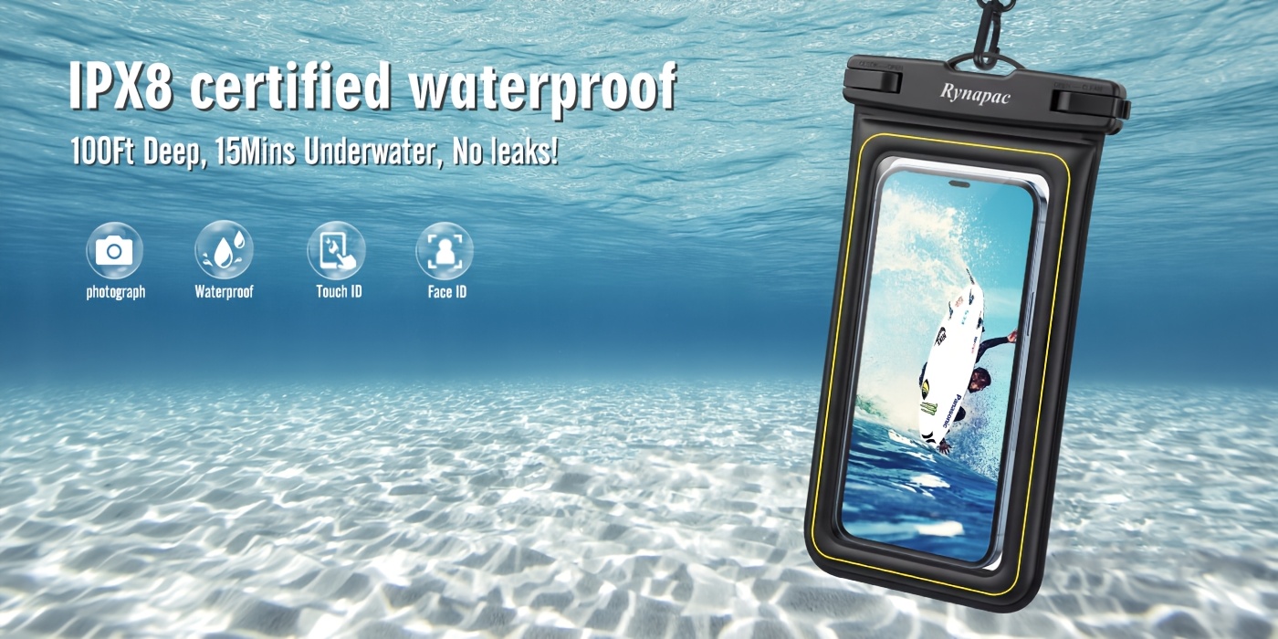 Rynapac Pochette Téléphone Haute Qualité, 2pcs Étui Téléphone Flottant Haute Qualité Compatible pour iPhone 16/15/14/13/12/11 Pro Max, pour for Samsung S23/S22 Compatible, pour Huawei, pour Xiaomi Jusqu'à 6,8 pouces (env. 17,2 cm) Sac étanche avec lanière amovible