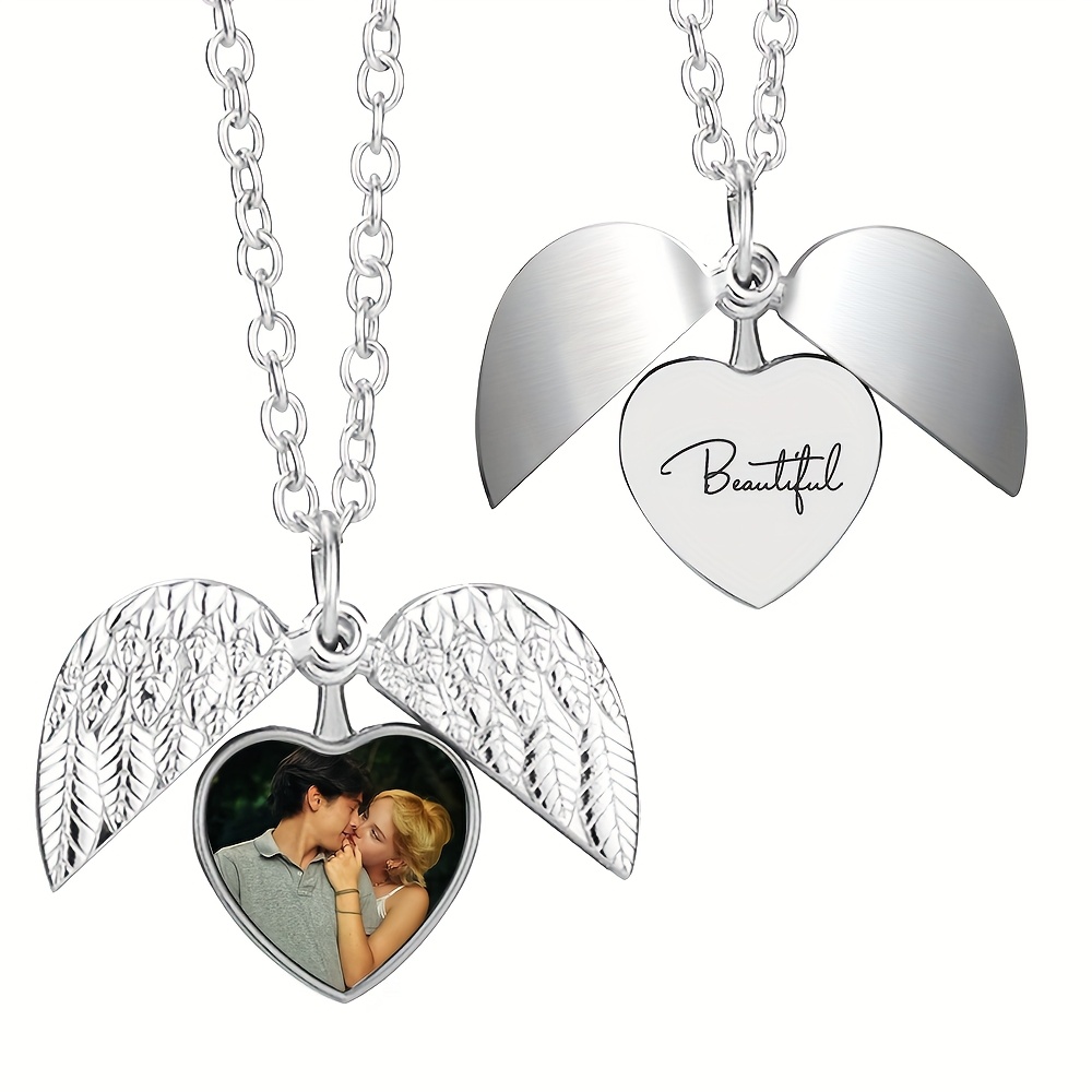 Personalized Heart-Shaped Necklace with Custom Picture
